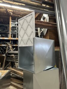 custom duct box with filter rack