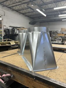 square to round custom ducting