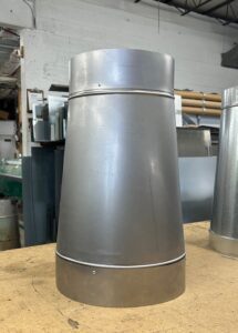 Custom metal stove pipe made by General Sheet Metal